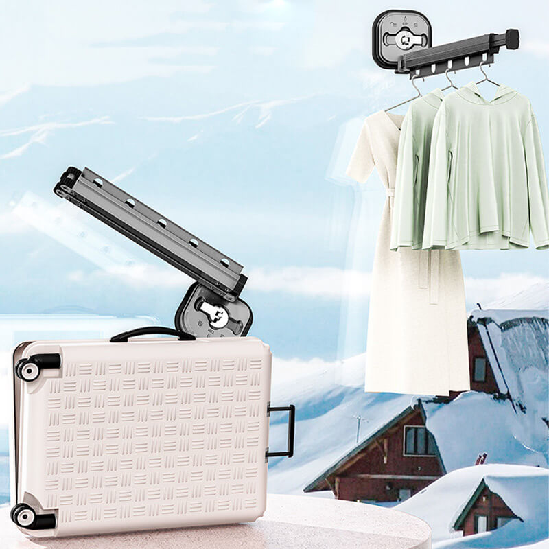 🎁Hot Sale 50% OFF❄️Wall-Mounted Folding Clothes Drying Rack/Shower Curtain Holder🏡
