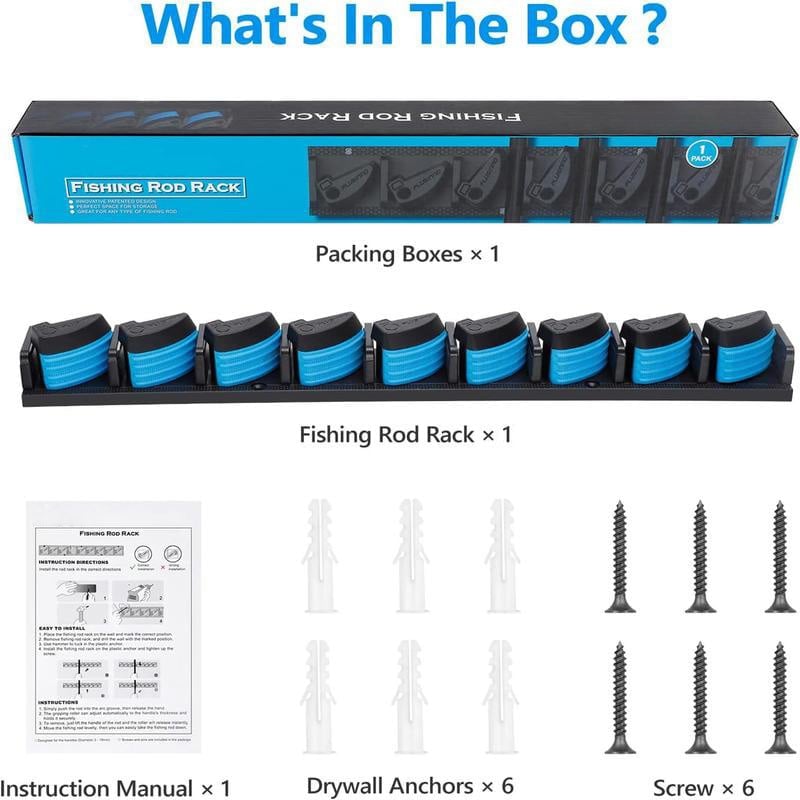 🔥HOT SALE NOW 49% OFF - Wall Mounted Fishing Rod Rack