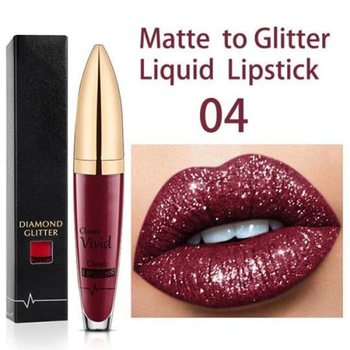 Flash Sale:Buy 1 Get 1 Free!⚡Diamond Lip Gloss Matte To Glitter Liquid Lipstick Waterproof