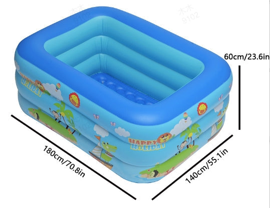 📢📢50% OFF !! ⏰ Children's Inflatable Pool – Sturdy PVC & easy setup – Perfect for backyard fun on hot days – safe and colourful for kids 🌞✨