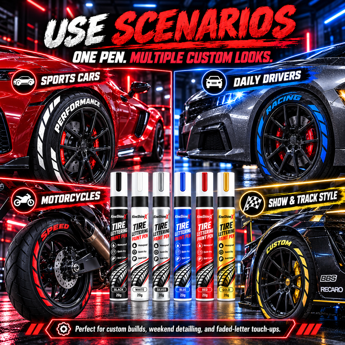 🥳Last Day! Buy 1 get 1 Free!🎉Tire Letter Paint Pen – Permanent-Style DIY Tire Lettering Marker, Waterproof, UV-Resistant & Heat-Resistant for Cars & Motorcycles🔥