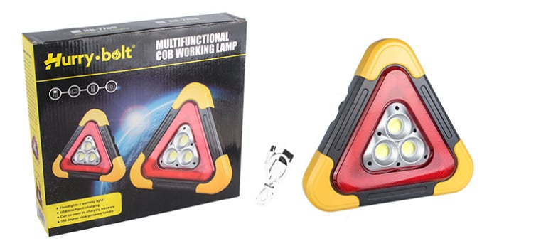🔥2026 New Arrival🔥 2-IN-1 Solar Emergency Triangle Warning Light at the Roadside