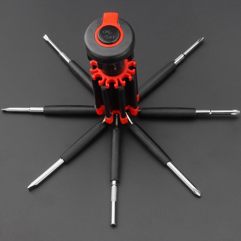📢📢50% OFF !! ⏰ 8-in-1 Folding Screwdriver – Built-In LED Work Light & Flashlight
