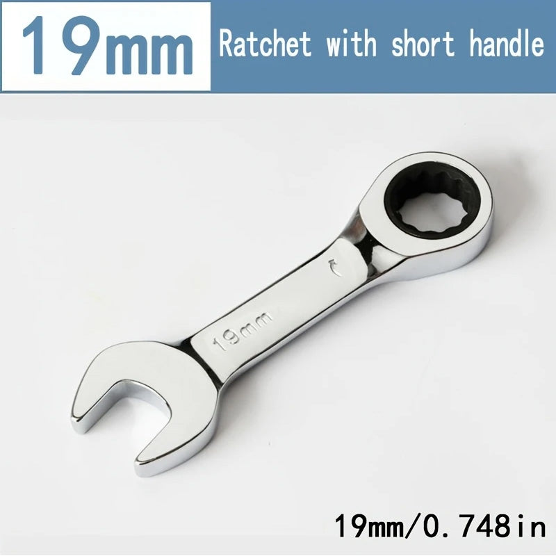 CR-V Steel Ratcheting Combination Wrench