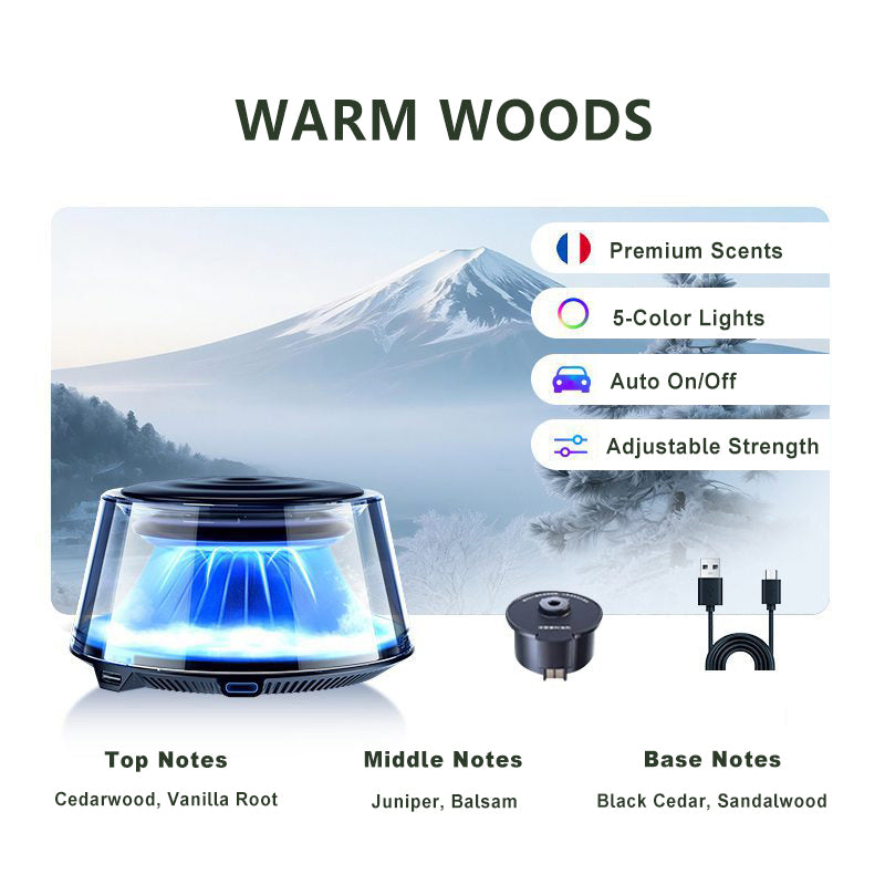 ✈️Free Shipping☁️ 2025 Cloud Mist Car Air Freshener - Auto On/Off, Includes 30-Day USB-C Battery & 1 Refill Bottle = 1 Year of Freshness