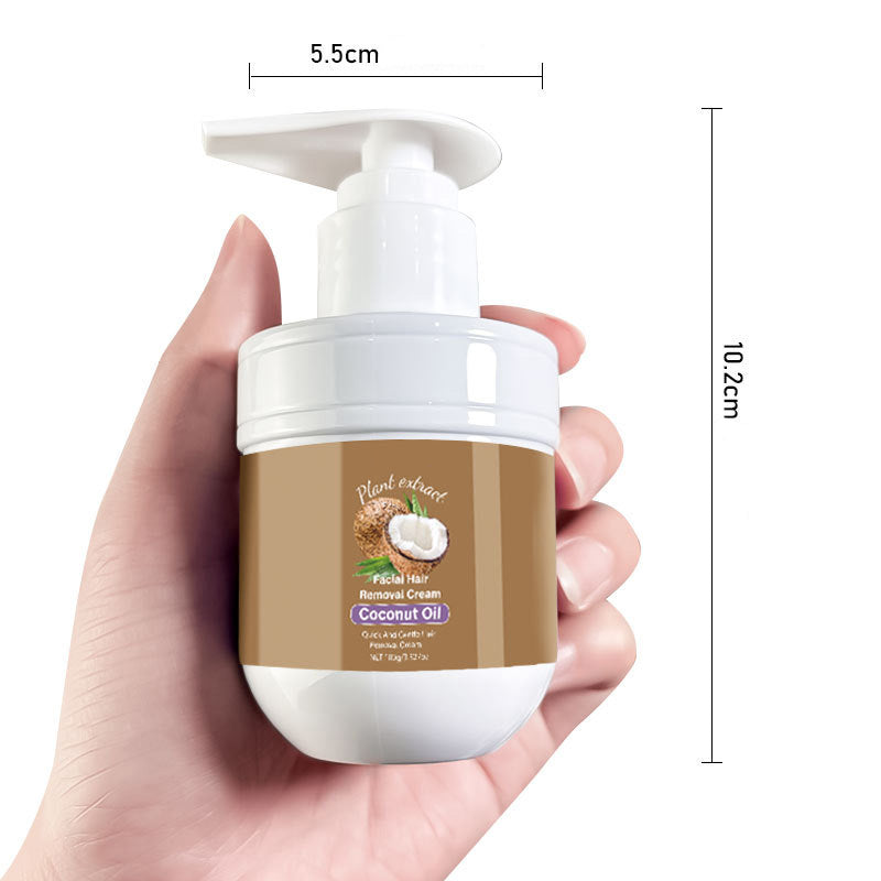 🌴🥥 Buy 2 Get 1 FREE! 🌿✨ Coconut Facial Hair Removal Cream – Gentle on sensitive skin, removes peach fuzz instantly, reveals a radiant, smooth complexion for flawless makeup application.