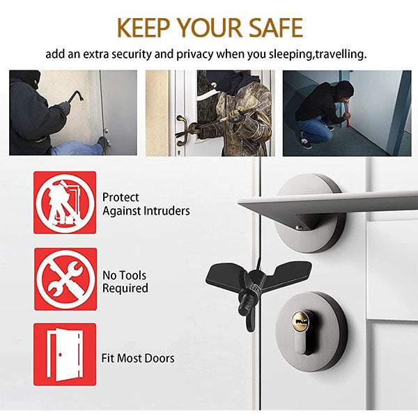 304 Stainless Steel Portable Travel/Home Safety Door Stopper🔐