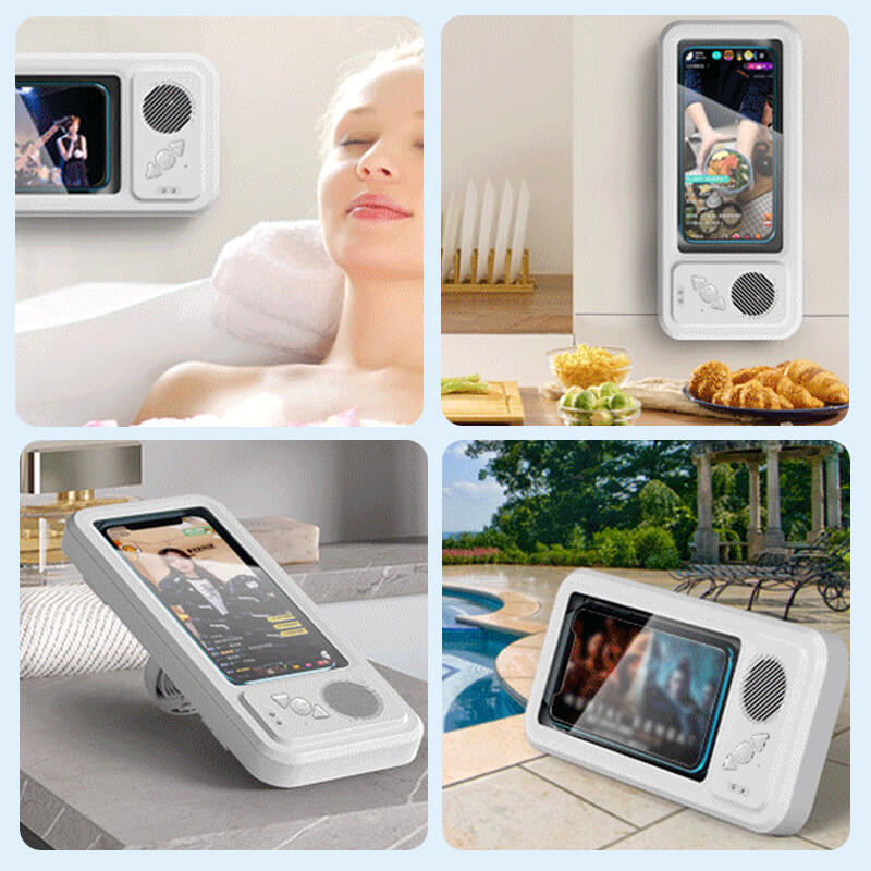 Waterproof Phone Case with Bluetooth Speaker -Touchscreen Compatible