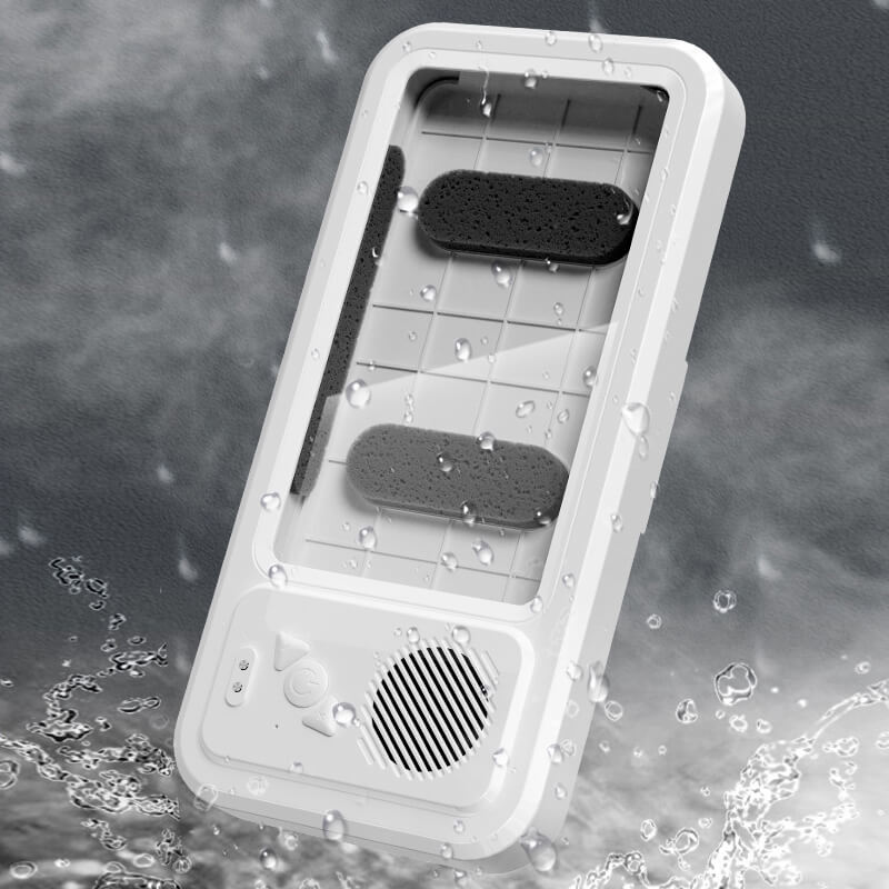 Waterproof Phone Case with Bluetooth Speaker -Touchscreen Compatible