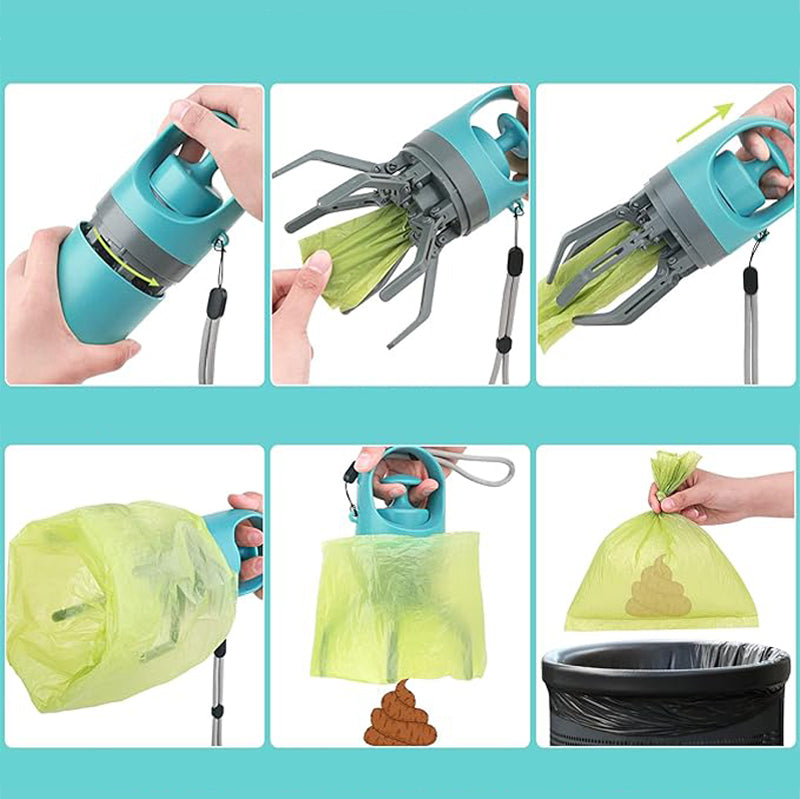 Mini Portable Dog Poop Scooper with Bag Dispenser