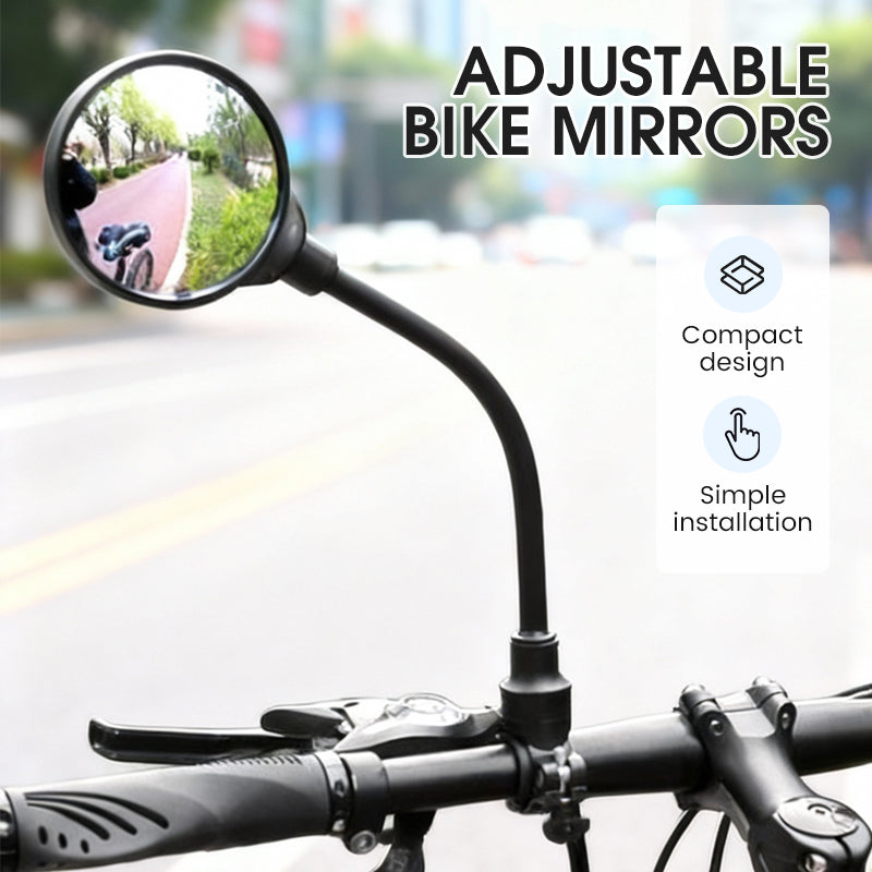 Flash Sale: 50% Off⚡360° Rotatable Universal Bicycle Rearview Mirror Set