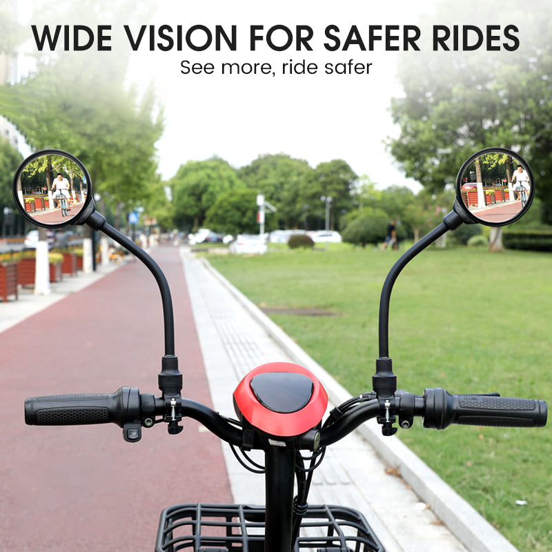 Flash Sale: 50% Off⚡360° Rotatable Universal Bicycle Rearview Mirror Set