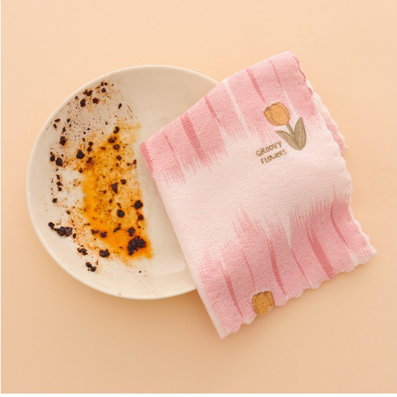 5PCS Set of Coral Fleece Absorbent Lint-Free Dishcloths for Home Use🫧