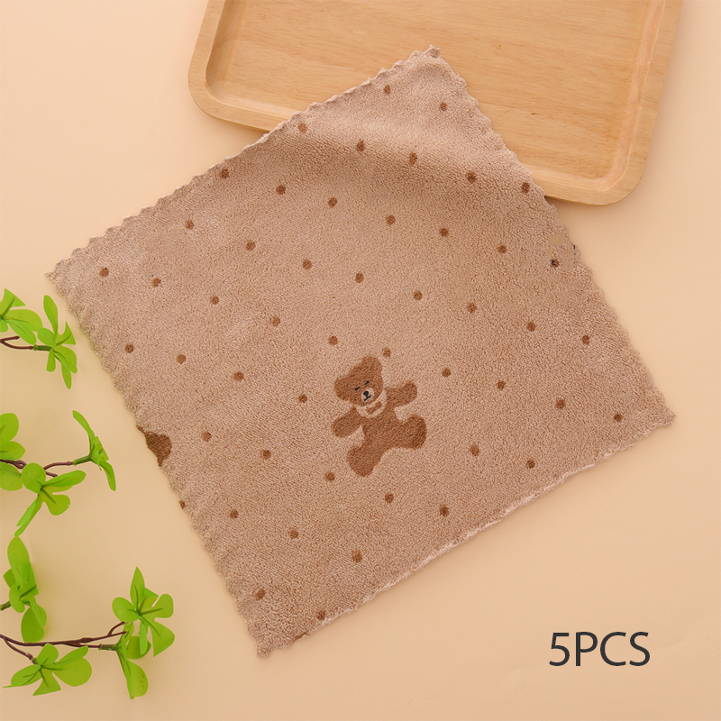 5PCS Set of Coral Fleece Absorbent Lint-Free Dishcloths for Home Use🫧
