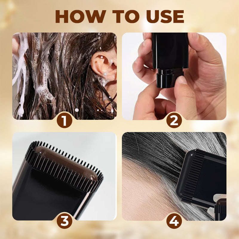 Buy 1 Get 1 Free🔥2-In-1 Natural Instant Safe Hair Color Stick & Comb