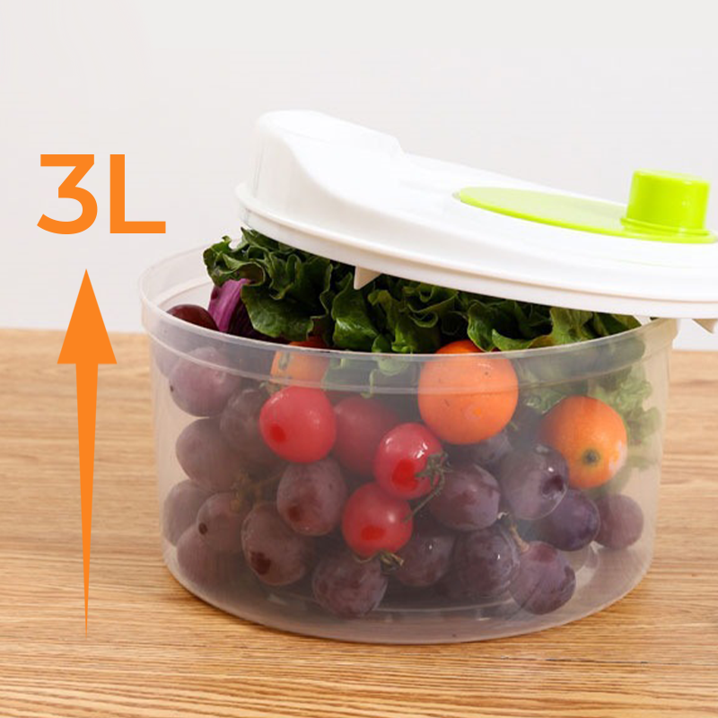 Multi-Functional Manual Salad Spinner for Vegetable & Fruit Washing