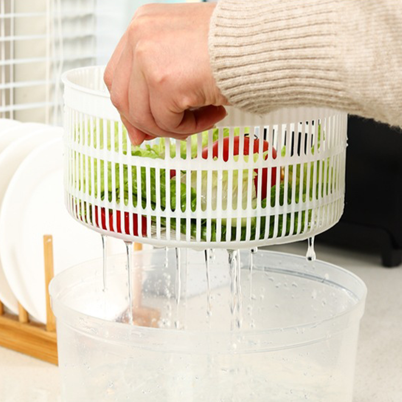 Multi-Functional Manual Salad Spinner for Vegetable & Fruit Washing