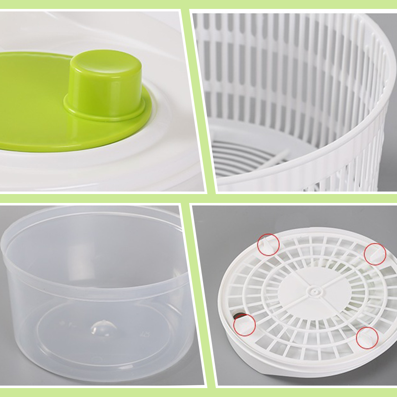 Multi-Functional Manual Salad Spinner for Vegetable & Fruit Washing