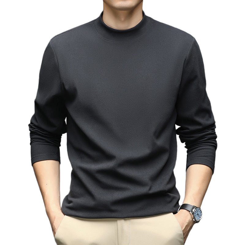 Men’s Antibacterial Solid Color Thermal Long Sleeve Top