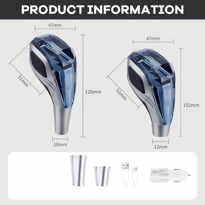 🚗Universal Touch-Activated LED Clear Gear Shift Knob