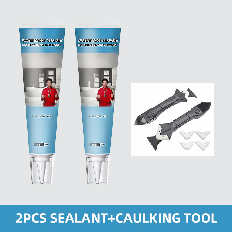 🚿50% OFF NOW! 150ml Waterproof Sealant for Kitchen & Bathroom, Plastic‑Steel Mud Anti‑Mold Gap Filler, Mildew‑Resistant Sealing Paste for Sink, Bathtub & Tile Joints