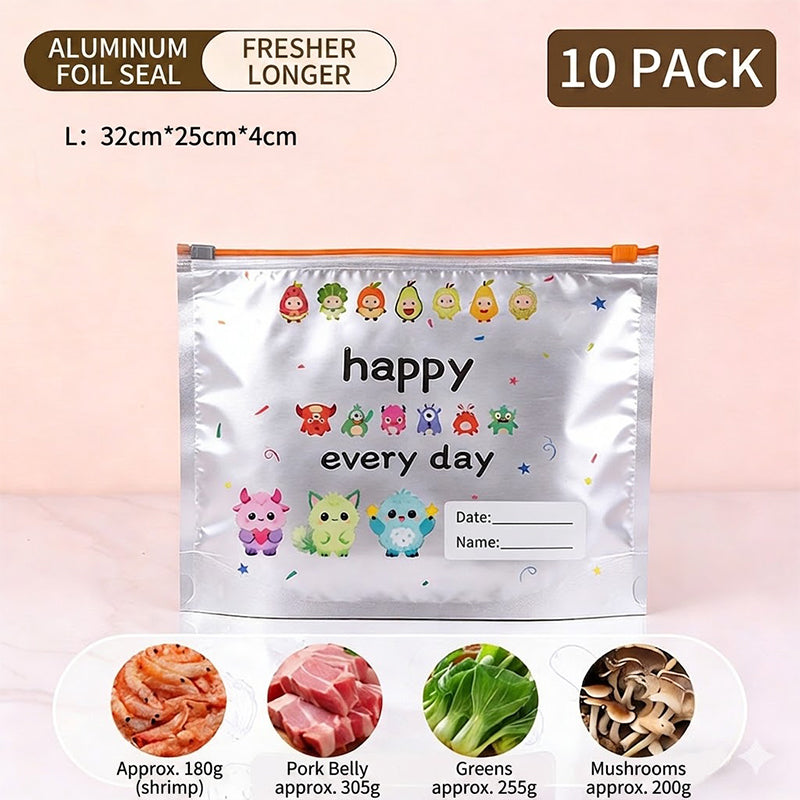 ✨🍩Reusable Aluminum Foil Sealable Storage Bags (10-Pieces)