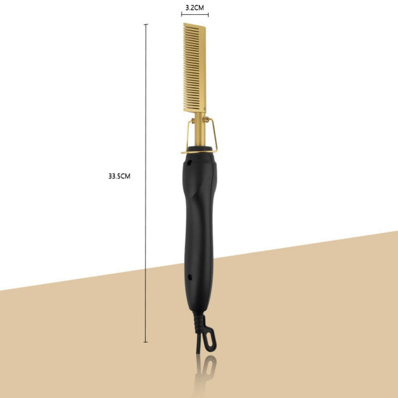 Portable Electric Hair Straightening and Curling Comb