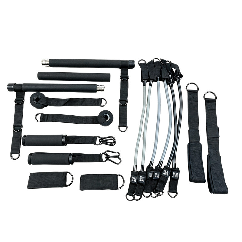 🔥Limited Time 50% Off!💪Essential for fitness enthusiasts!🧘🏻♀️Do Pilates training at home!🏋️♀️Portable Pilates Bar Kit with 6 Resistance Bands