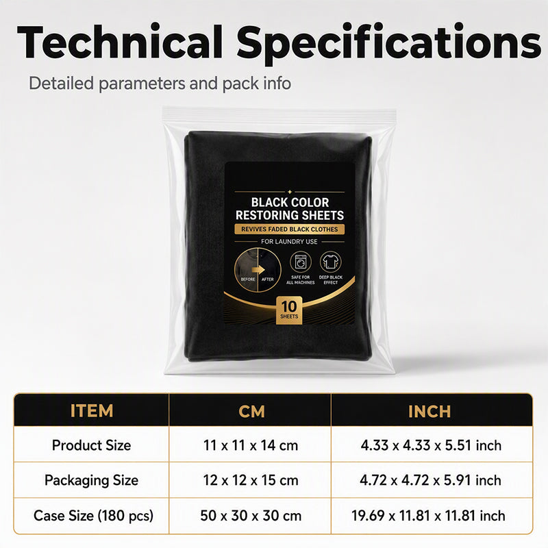 Black Color Restoring Laundry Sheets