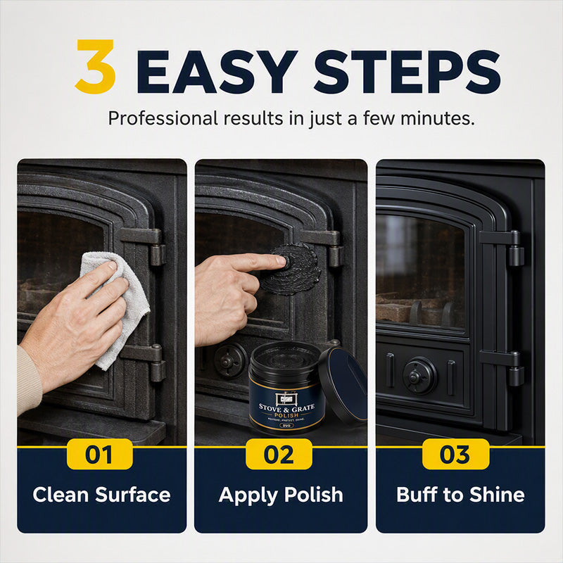 Cast Iron Stove Polish with Sponge