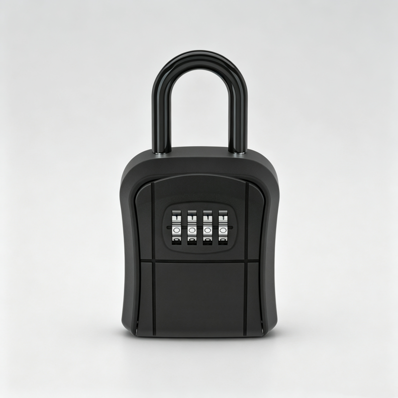 🔐50% OFF NOW! Wall‑Mount Waterproof Key Lock Box‑ 4‑Digit Combination Key Storage Safe Box, Hangable Outdoor Key Holder for Home, Rental, Office & Job Site