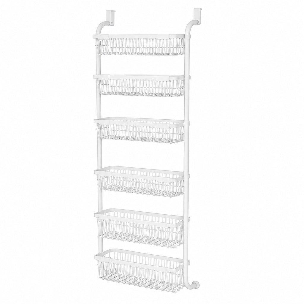 🚪 50% OFF! ✨ Over the Door Hanging Organizer – Drill-Free Installation, Multi-Tier Carbon Steel Baskets & Space-Saving Design – Practical Storage for Any Room 🧺