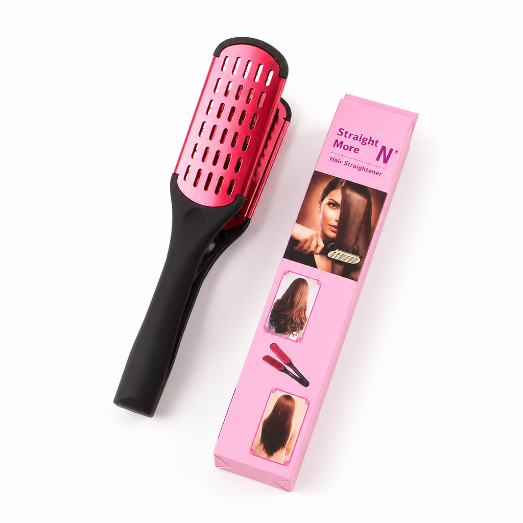 Smooth Frizz Without Heat Instantly! V-Shaped Hair Straightening Comb
