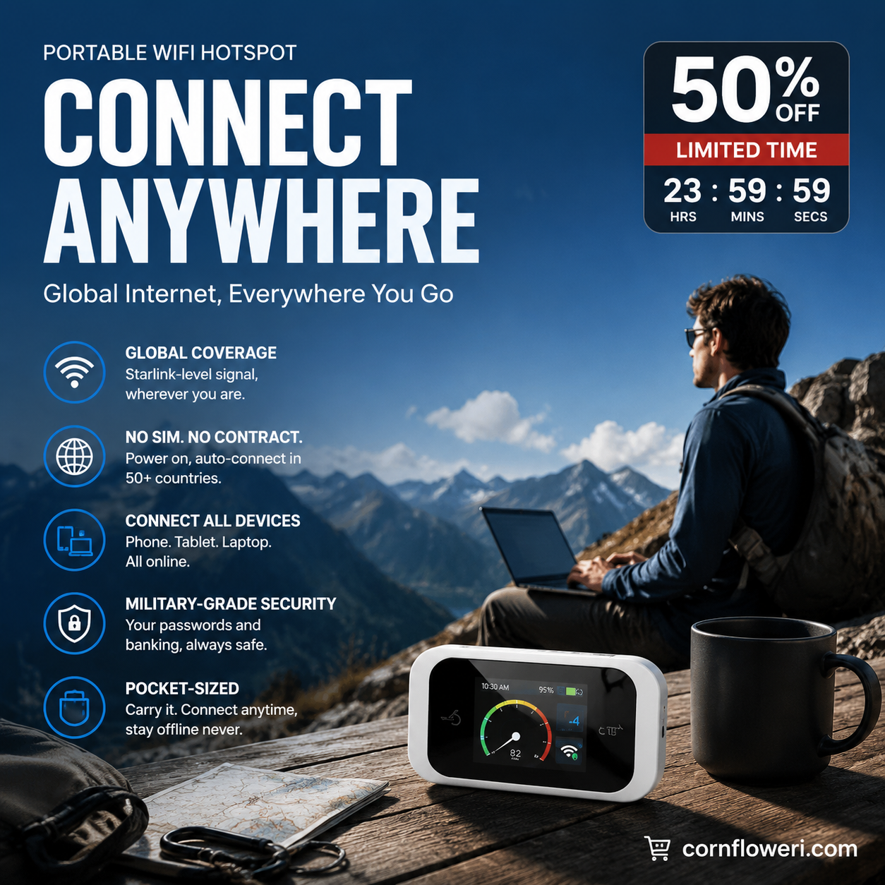 🥳HOT SALE 2026🥳💞50,000+ SOLD!👵❤️ Pocket Wi-Fi compatible with all networks