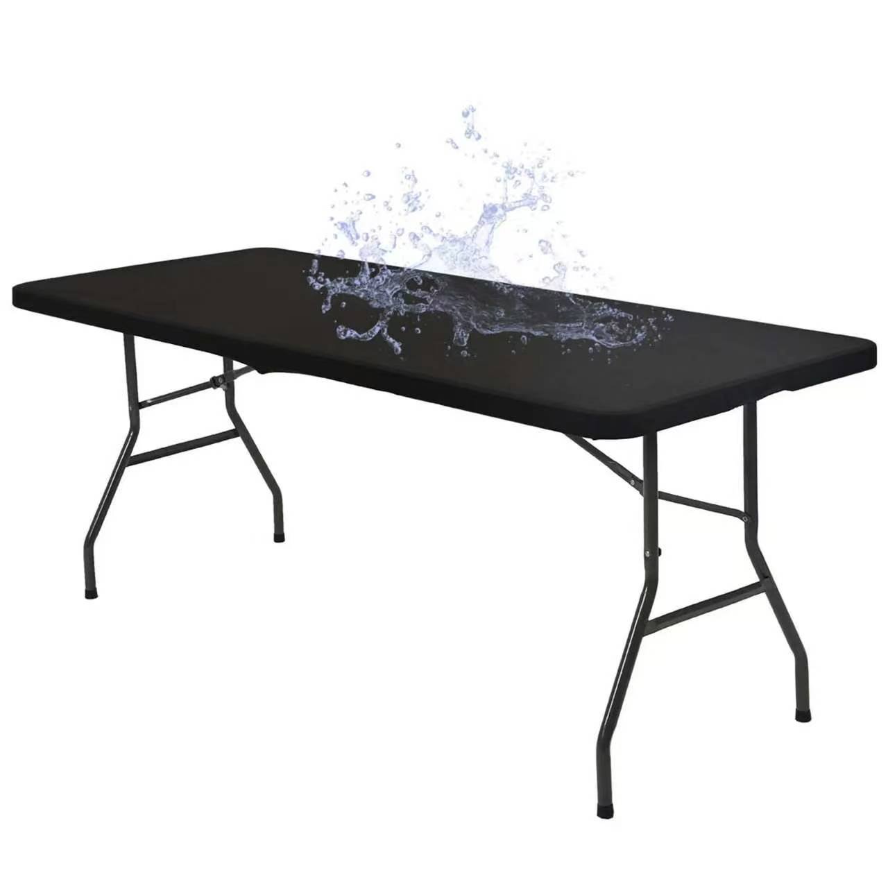 ✨ Sleek Look, Zero Creases – Reusable Spandex Table Cover for Dining & Garden