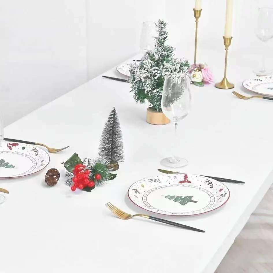 ✨ Sleek Look, Zero Creases – Reusable Spandex Table Cover for Dining & Garden