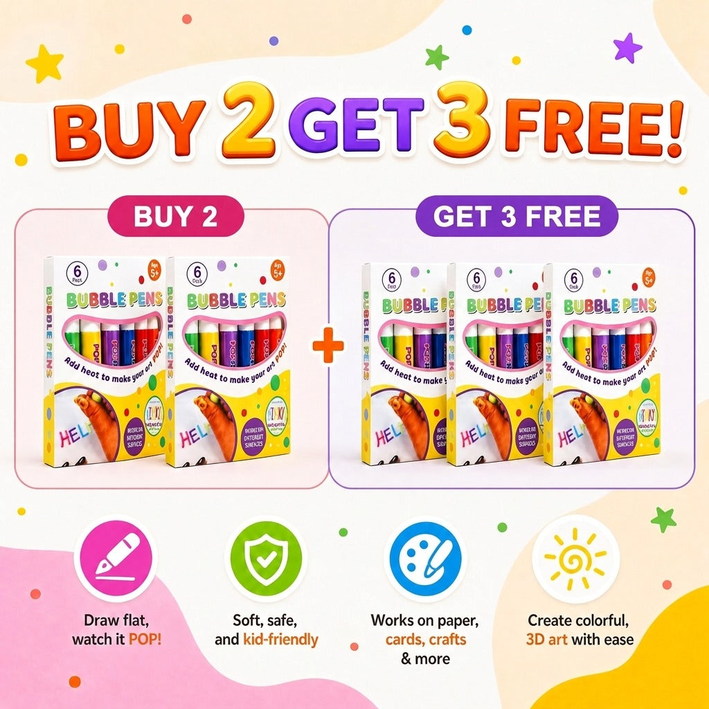 ❄️🎁Christmas Promotion✨ BUY 1 GET 1 FREE !  🔮Magic Pen – Draw 3D with one stroke!🎄 DIY Bubble Popcorn Drawing Pens 🔥