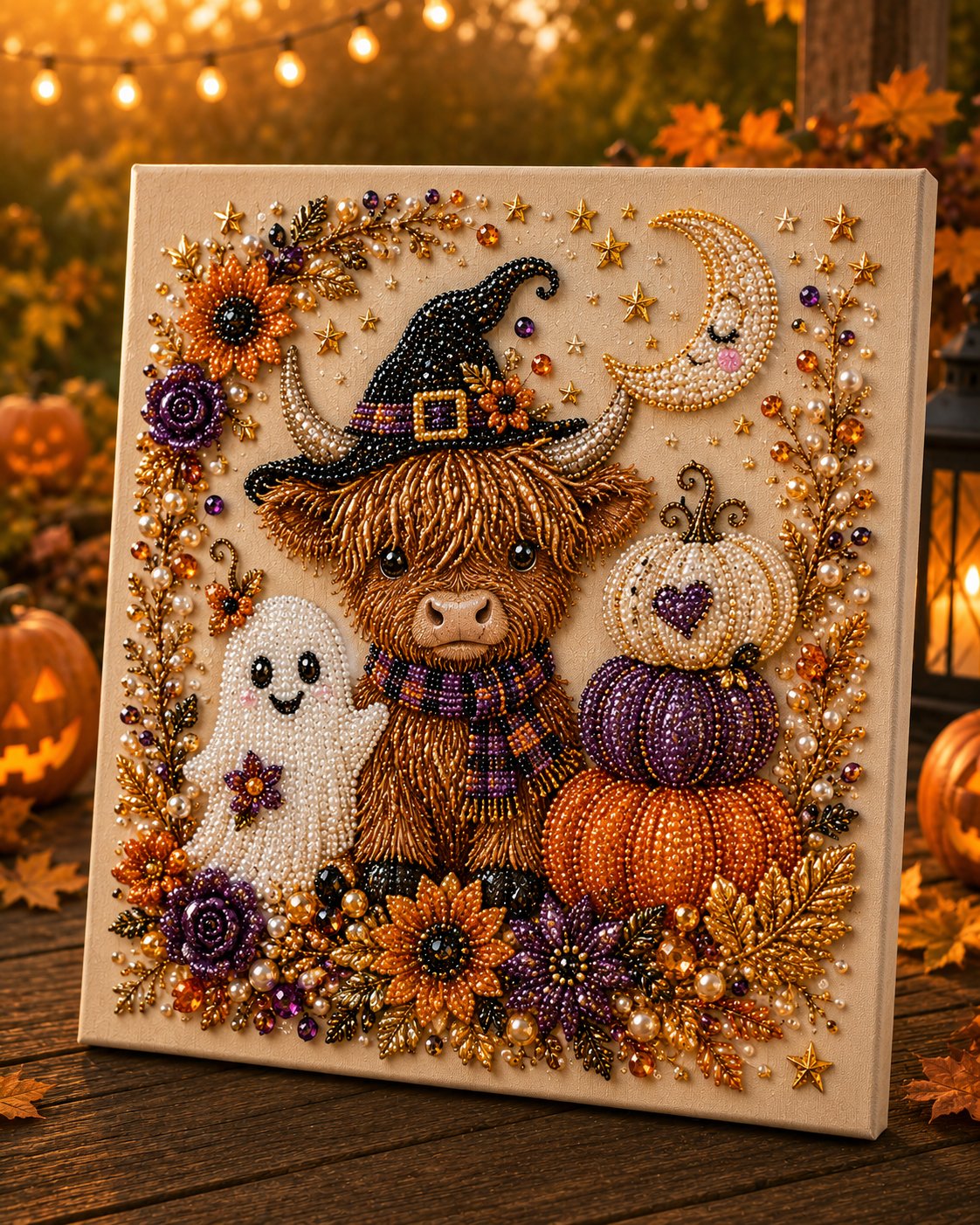 🔥💎 Last Day Special Price £10.99‼️👻 Halloween Pearl Art DIY Kit – Turn Tiny Pearls into Spooky-Cute Magic