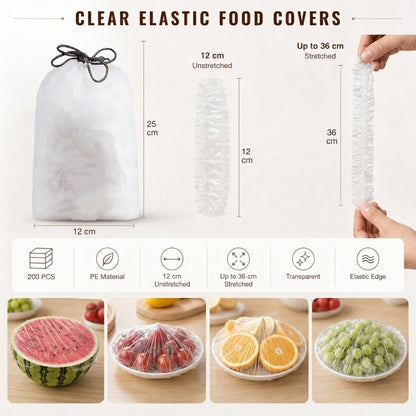 ⏳LAST DAY SALE ONLY $0.059!🔥Disposable Stretch Food Covers for Bowls & Plates