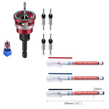 📢📢50% OFF !!!⏰4PCS Wood Countersink Drill Bit Set with Depth Stop