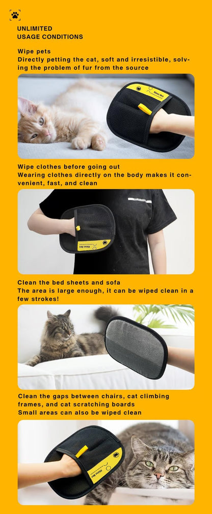 🔥LAST DAY PROMOTION - Buy 2 Get 1 Free🐱🐶✨ Pet Hair Remover Electrostatic Gloves