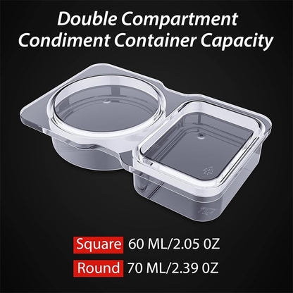 🔥HOT SALE🔥Double Compartment Snack Containers With Lids