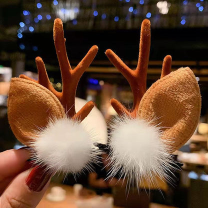 🎅Christmas Sale: Buy 1 Get 2 Free🎅Reindeer Antler Christmas Hair Clips