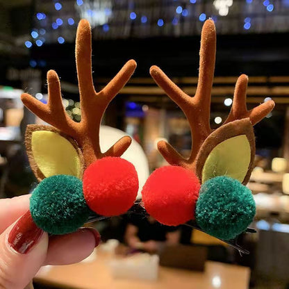 🎅Christmas Sale: Buy 1 Get 2 Free🎅Reindeer Antler Christmas Hair Clips