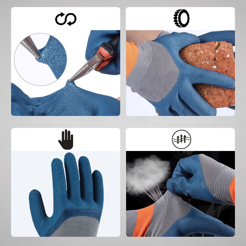 ypzvx Rubber Wear-resistant Work Gloves 12 Pairs