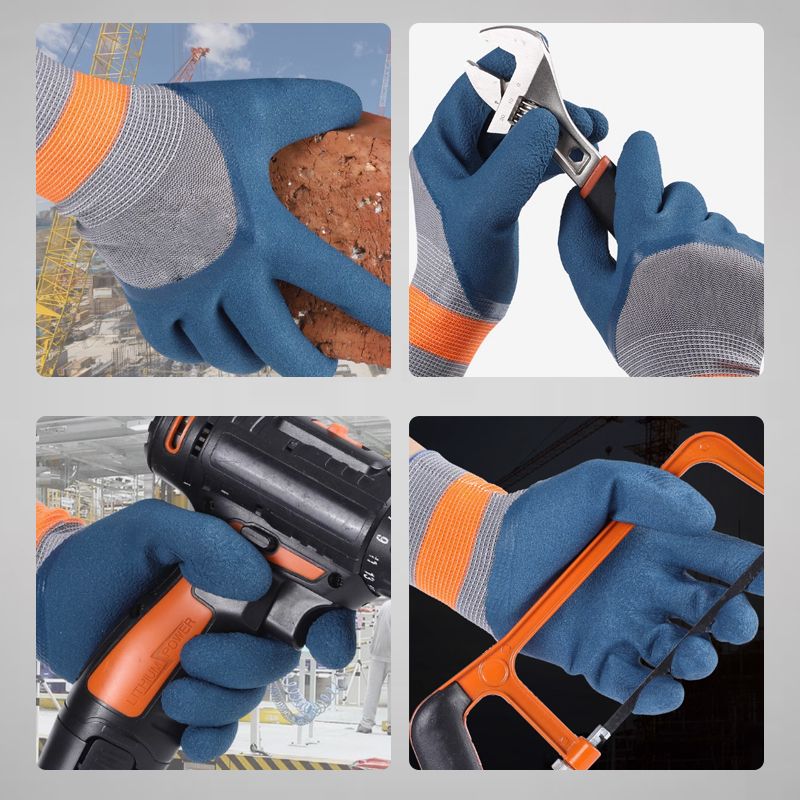 ypzvx Rubber Wear-resistant Work Gloves 12 Pairs