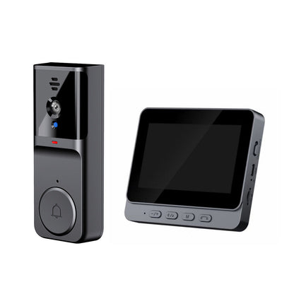 Wireless doorbell camera: 1080P, 170° angle, 4.3-inch screen, IPX65 outdoor waterproof rating, night vision