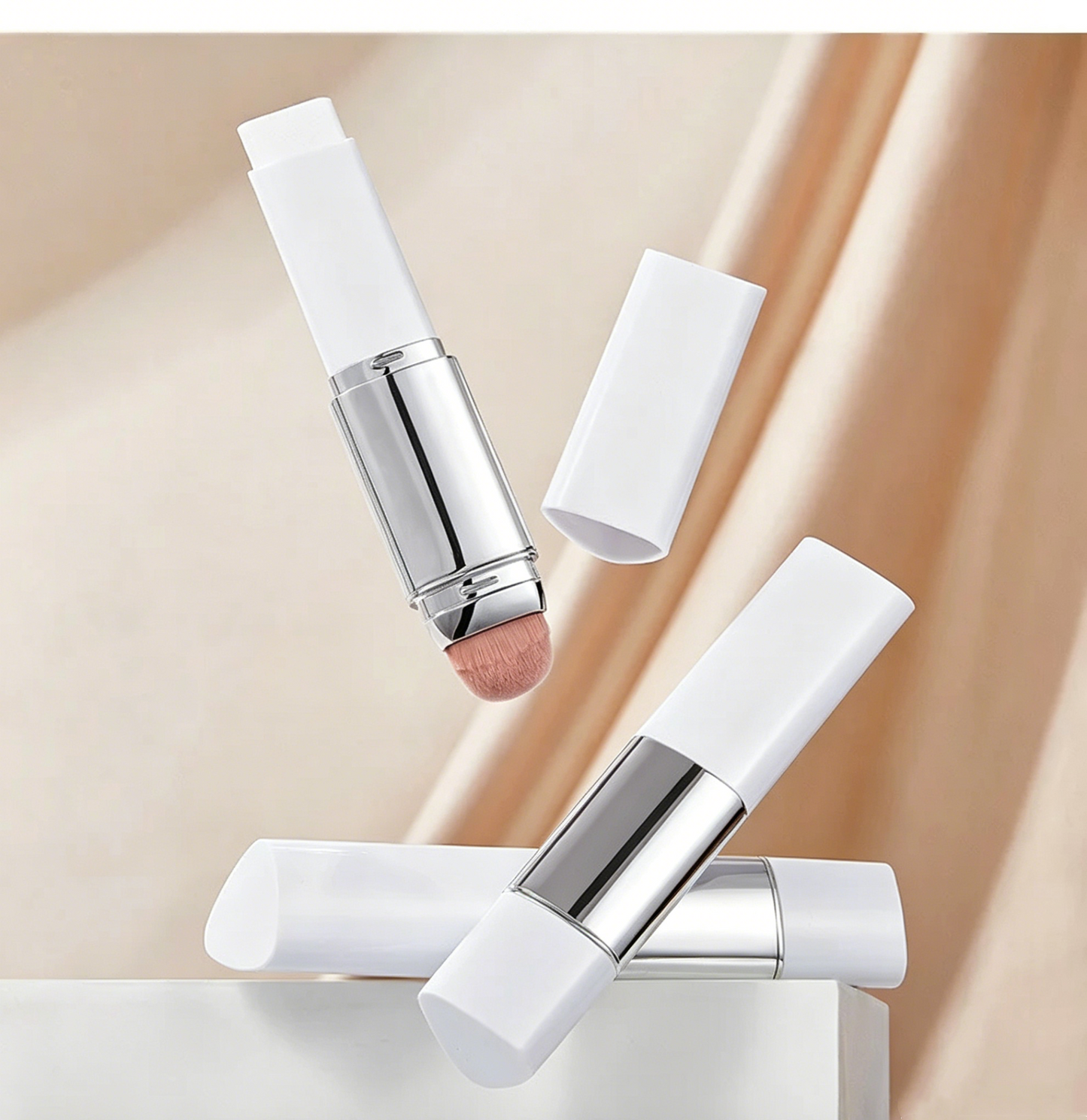 🎉BUY 1 GET 1 FREE🎉[OFFICIAL PRODUCT] BLANC Cover Cream Stick V w/ Detachable Brush - Korean Skin Care Color-Changing Foundation Stick with Collagen Capsules (0.45 oz)