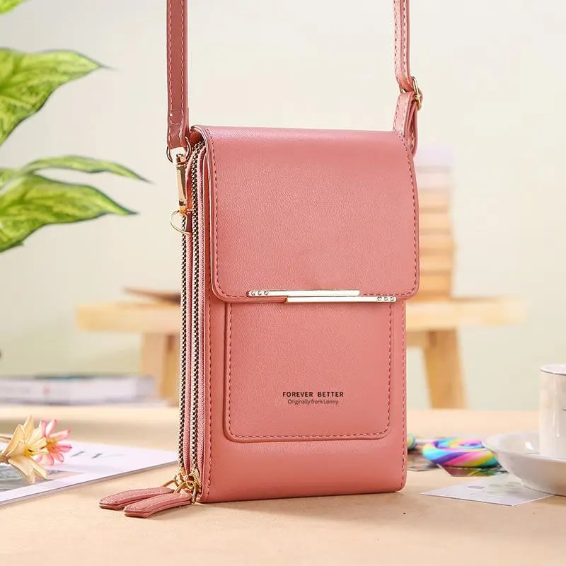 🥳2026 HOT SALE🥳💞50K+ SOLD! 👛📱Women‘s Touchscreen Crossbody Phone Wallet – Answer calls & text without opening. Fits phones up to 6.5″, water‑resistant & lightweight – hands‑free summer style! 🌸✨