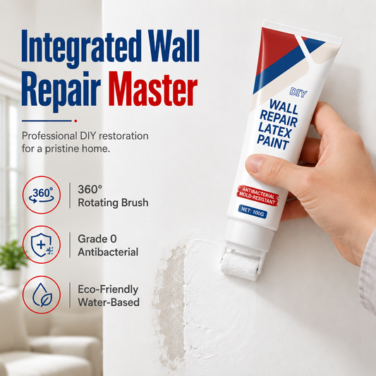 Waterproof Wall Repair Paste with Integrated Small Roller Brush